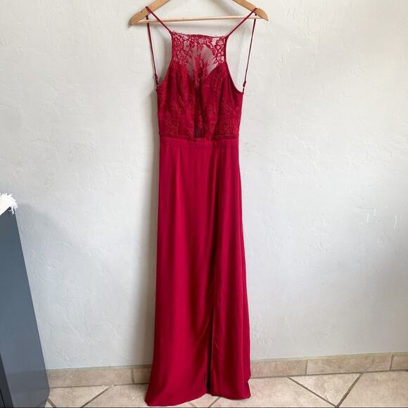 NWT NBD Stephania‎ Red Lace Maxi Dress - Picture 3 of 9